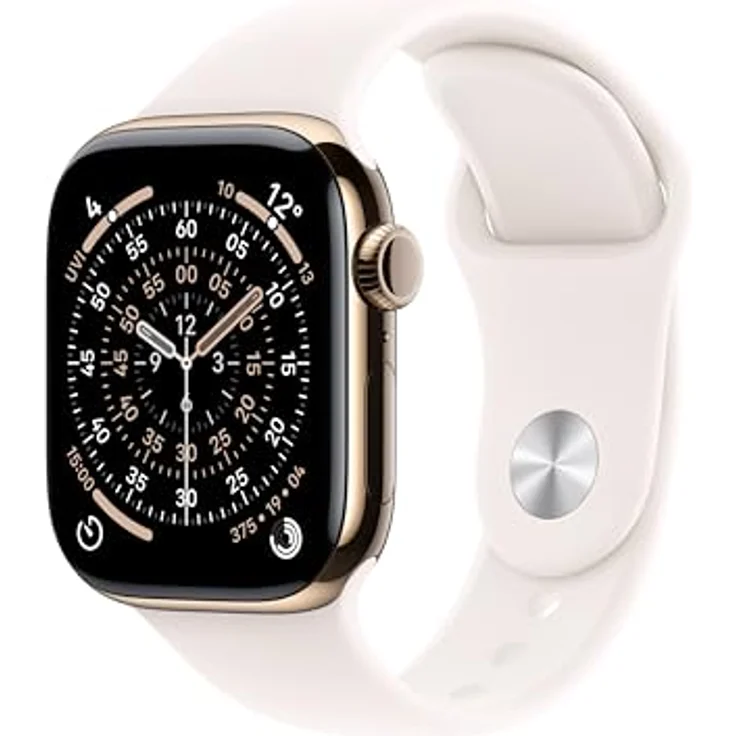 Apple Watch Series 11 Cellular, 42 mm, Titangehäuse Gold, Sportarmband Blassrosa - S/M – Bild 2