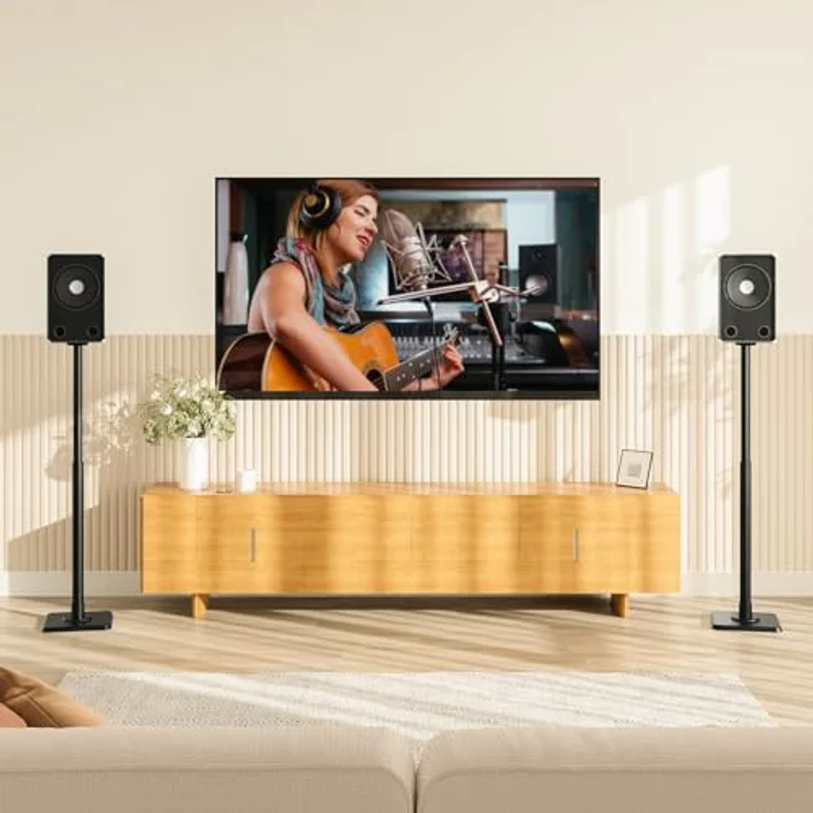 Mounting Dream Lautsprecherständer Bücherregal Lautsprecherständer für Universal Sat-Lautsprecher, 2er Set für Bose Polk JBL Sony Yamaha und andere - 11 lbs Kapazität – Bild 9