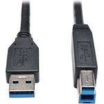 Eaton TrippLite USB 3.2 Gen 1 SuperSpeed Gerätekabel (A zu B M/M), 6 ft (1.83 m), Schwarz, Übertragungsraten bis zu 5 Gbps, zurückwärtskompatibel mit USB 2.0