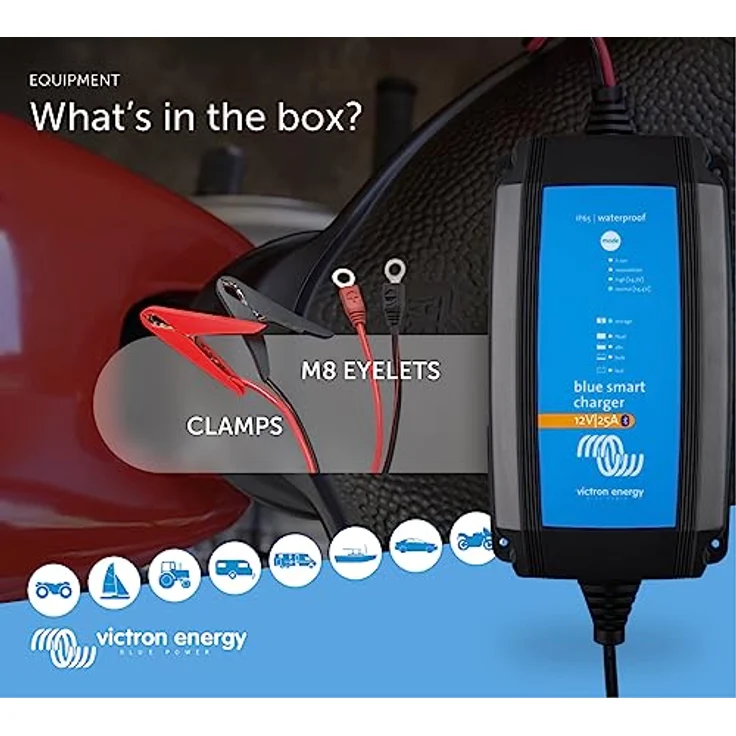 Victron Energy Blue Smart IP65 Bleiakku-Ladegerät 12V, 25A, Bluetooth Smart und adaptive Ladepflege – Bild 6