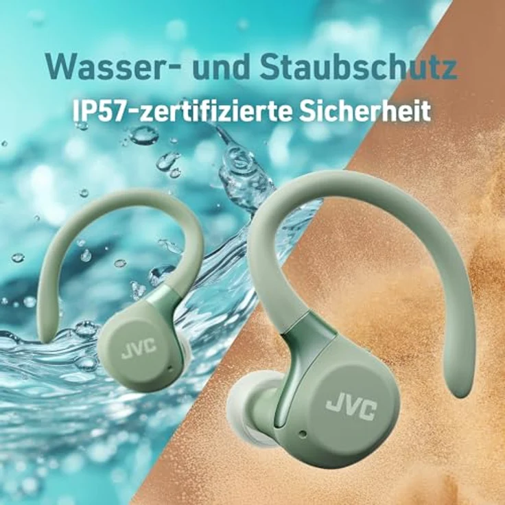 JVC HA-EC75T-G-U, Kabellose In-Ear-Kopfhörer mit 11 Stunden Akkulaufzeit, IP57-zertifiziert, Grün – Bild 5