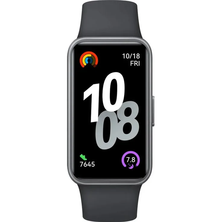 Honor Band 10 NFC, 1.57'' AMOLED Smartwatch mit 180mAh Akku, schwarz/grau/grün, 96 Trainingsmodi, wasserdicht (5ATM)