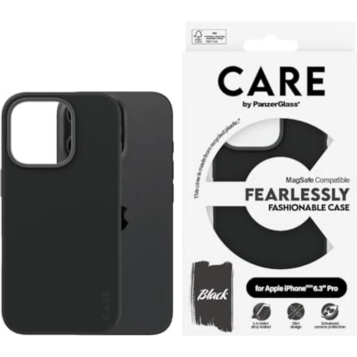 CARE by PanzerGlass Fashionable Case für Apple iPhone 16 Pro, stoßfestes Backcover mit verbessertem Kameraschutz und MagSafe-Kompatibilität – Bild 2