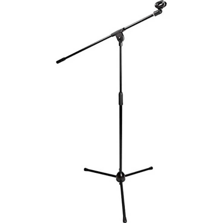 RockJam RJMS100 Boom Microphone Stand with Microphone Clip Black – Bild 1