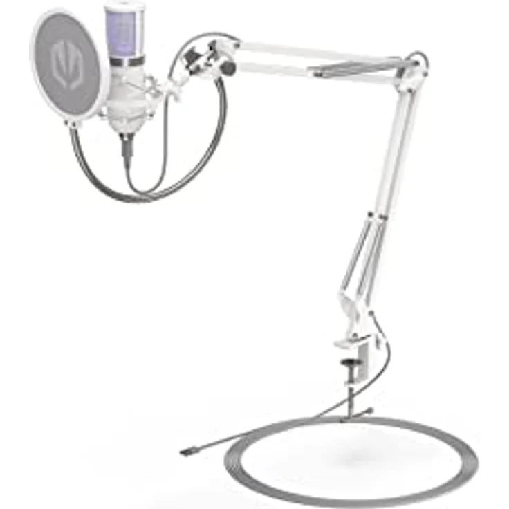 ENDORFY Solum Streaming Onyx White, Hochwertiges weißes USB-Computermikrofon, Verstellbarer Arm, inklusive Pop-Filter, EY1B005 – Bild 2
