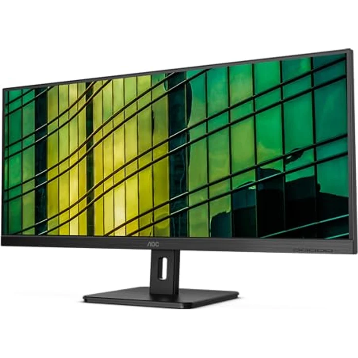 AOC U34E2M - 34 Zoll WQHD Monitor, 100 Hz, 4 ms, Adaptive Sync (3440x1440, HDMI, DisplayPort) schwarz, Office-Monitor mit VA Panel und Flicker Free Technologie – Bild 1