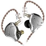 KINBOOFI KZ ZS10 Pro im Ohrmonitor Ohrhörer Kopfhörer, HiFi KZ Kopfhörer mit 4BA- und 1DD-Treibern, KZ Upgrade ZS10 Pro mit abnehmbarem 0,75 mm 2-poligem 6N OFC-Kabel (no mic, schwarz)