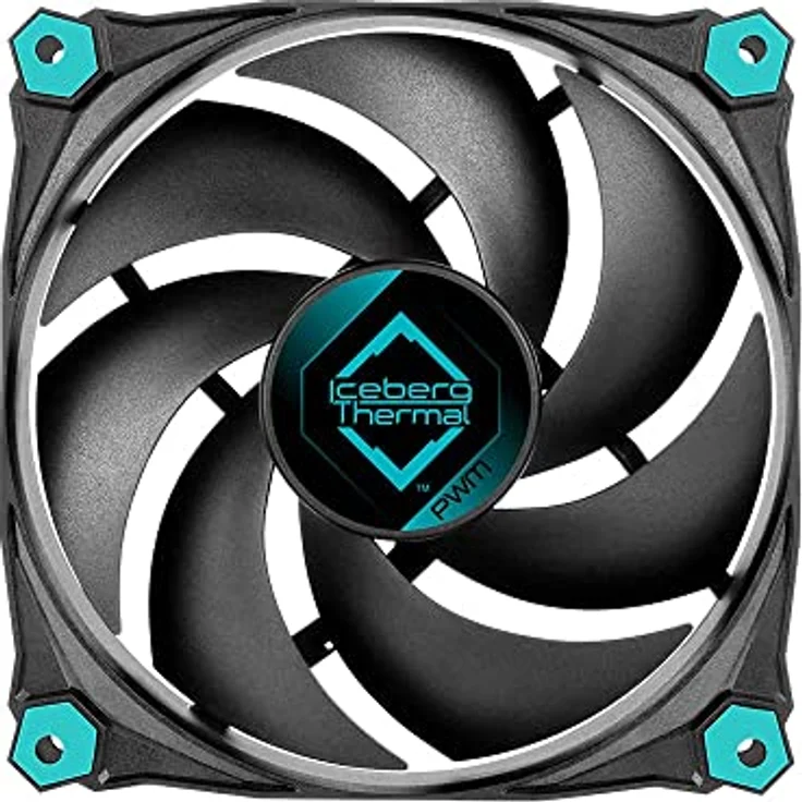 Iceberg Thermal IceGALE Silent PWM 120mm Gehäuselüfter optimierter Airflow 3er-Pack, Schwarz – Bild 2