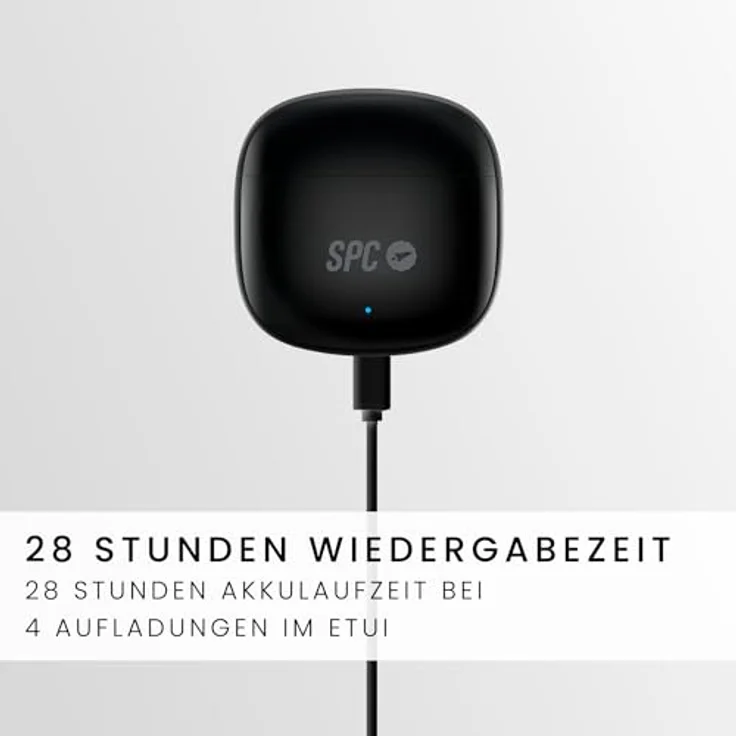 SPC Zion 2 Play, Kabellose In-Ear Kopfhörer mit Bluetooth 5.3, Touchpad-Fernbedienung, 7 Stunden Akkulaufzeit, Schwarz – Bild 2