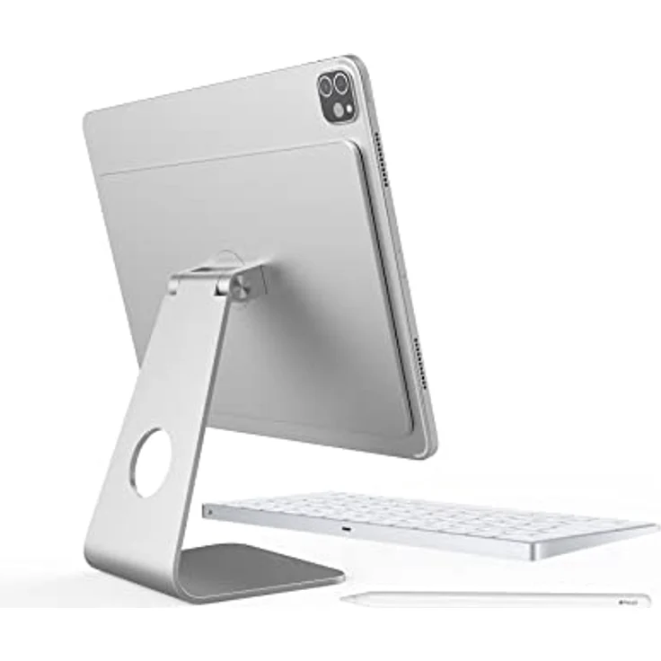 FIXED Magnetische Halterung für iPad Pro 12,9 Zoll (32,9 cm), Aluminium, einstellbare Neigung, silber – Bild 3