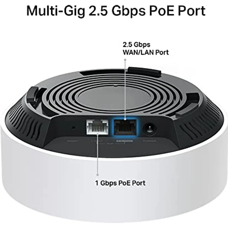 TP-Link Deco X50-PoE Wi-Fi 6 Mesh WLAN Set(1 Pack), AX3000 Dualband Router &Repeater(Unterstützt PoE und DC-Stromversorgung, 2.5Gbps Port, Reichweite bis zu 230m²,WPA3, ideal für große Häus) weiß – Bild 3