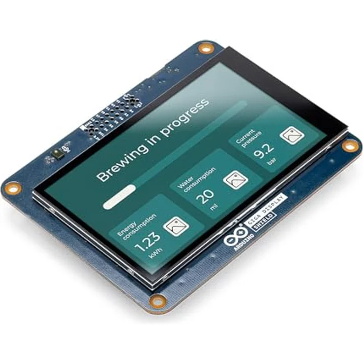 Arduino GIGA Display Shield, Touchscreen-Monitor 10.1 cm (3.97 Zoll) mit 800 x 480 Pixel, digitalem Mikrofon und 6-Achsen-IMU – Bild 1