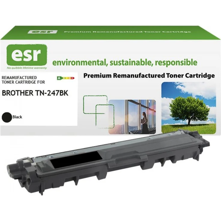 ESR Toner, Tonercartridge kompatibel mit Brother TN-247BK, remanufactured, schwarz, bis zu 3000 Seiten