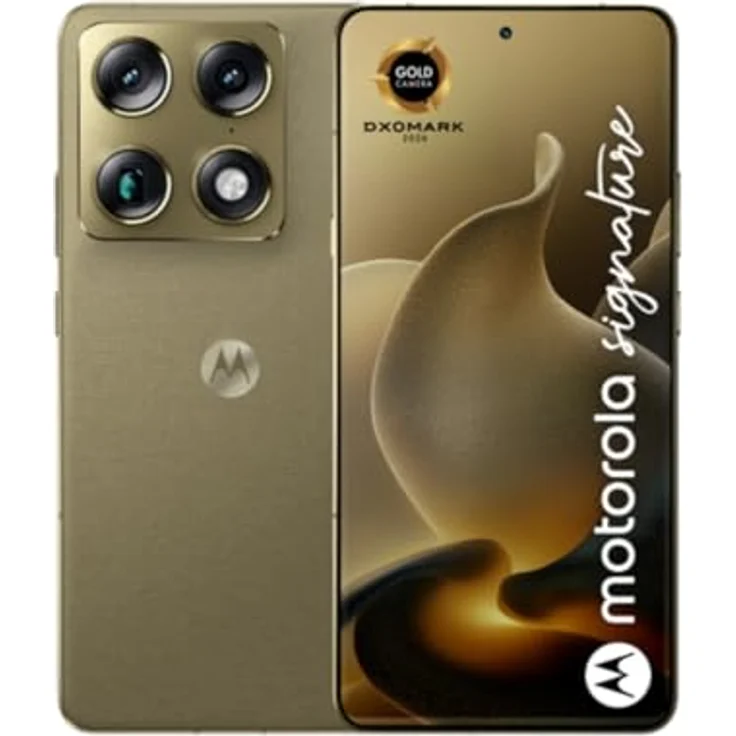 Motorola Signature, Smartphone mit 16GB RAM, 512GB Speicher, Triple Kamera 50MP, 6.8" AMOLED 165Hz, IP68/69, 5G, Martini Olive – Bild 2