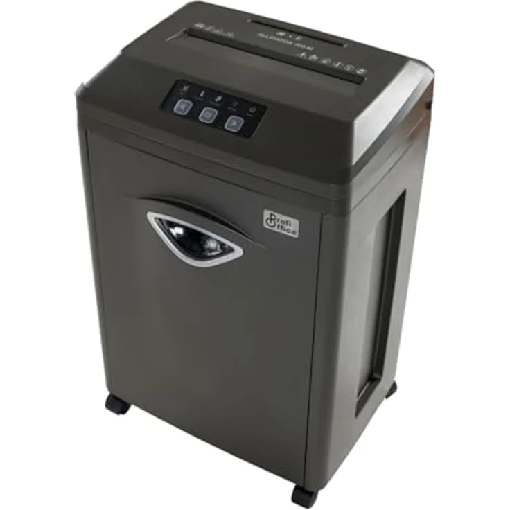 ProfiOffice Aktenvernichter Super Micro Partikelschnitt P-7 Alligator 305 M - 5 Blatt, 30 min Dauerbetrieb, leise und sicher DSGVO konform, schwarz (91957) – Bild 1