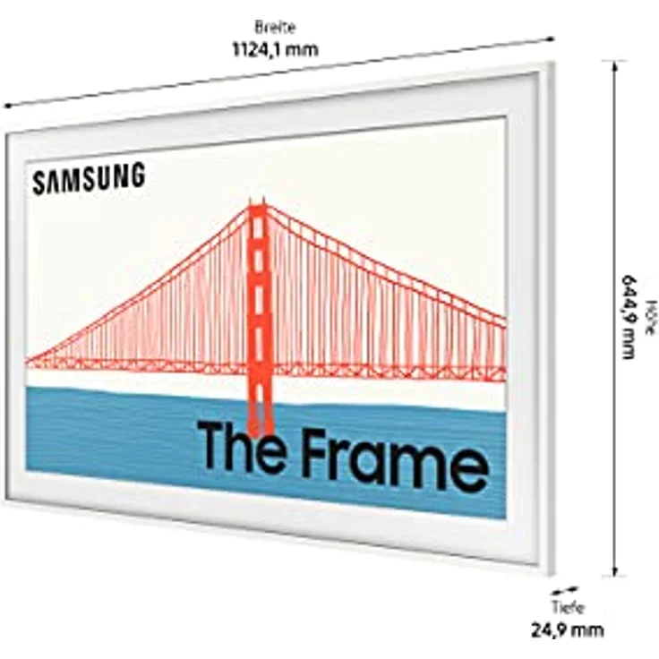 Samsung The Frame 50 Zoll (VG-SCFA50WTBXC), Digitaler Bilderrahmen in Modern Weiß mit ultraschlankem Design und austauschbarem, magnetischem Rahmen – Bild 3