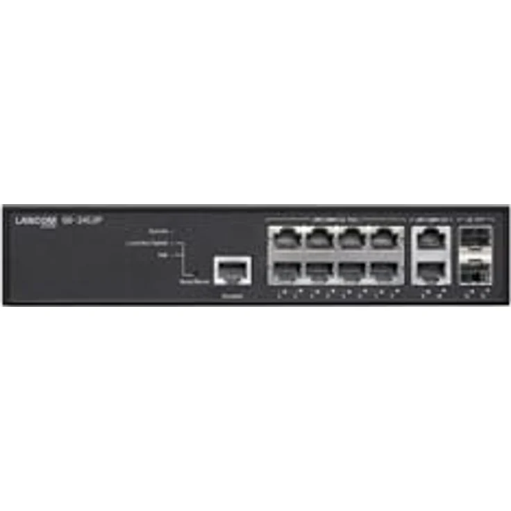 Lancom Systems LANCOM GS-2412P, Managed L2 PoE+ Netzwerk Switch mit 12 Ports und 130 W PoE-Budget, Schwarz – Bild 1
