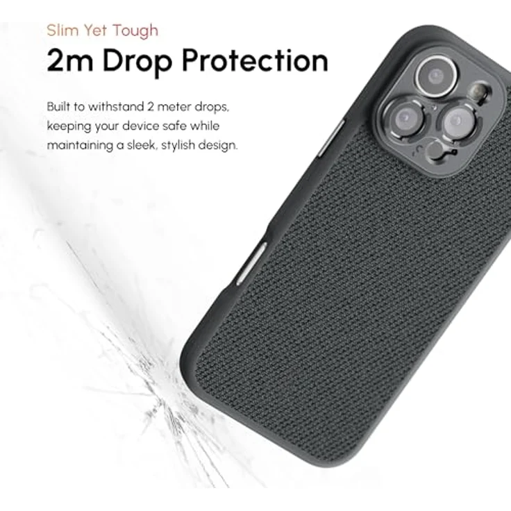 ShiftCam Kameratasche für iPhone 16 Pro Max, Dunkelgrau, mit integrierter Objektivhalterung, magnetischer Tasche und S-Mount System für schnelle & sichere Objektivwechsel – Bild 5