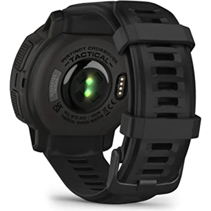 Garmin Instinct Crossover Solar Tactical Smartwatch Hybrid 45 mm Solar Aufladung, Rugged Design und Super-Luminova Zeigern, 70 Tage Laufzeit, 30 Multisport-Apps, GPS, Taktische Funktionen (schwarz) – Bild 4