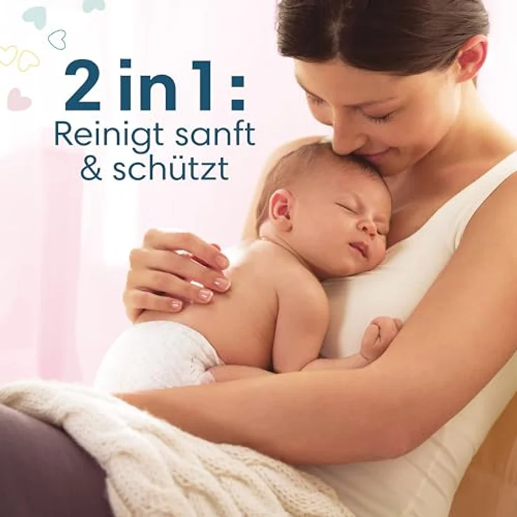 Pampers Sensitive Baby Feuchttücher, 260 Tücher (5 x 52), ohne Duft, für eine sanfte und weiche Reinigung, pflanzenbasierte Fasern, dermatologisch getestet – Bild 2