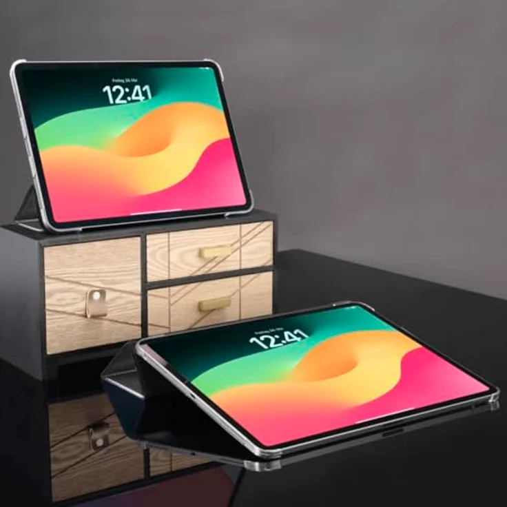 Hama Tablet-Hülle Fold Clear für Apple iPad Air 11" (2025), Schwarz, mit Magnet und stabilem Stand – Bild 3