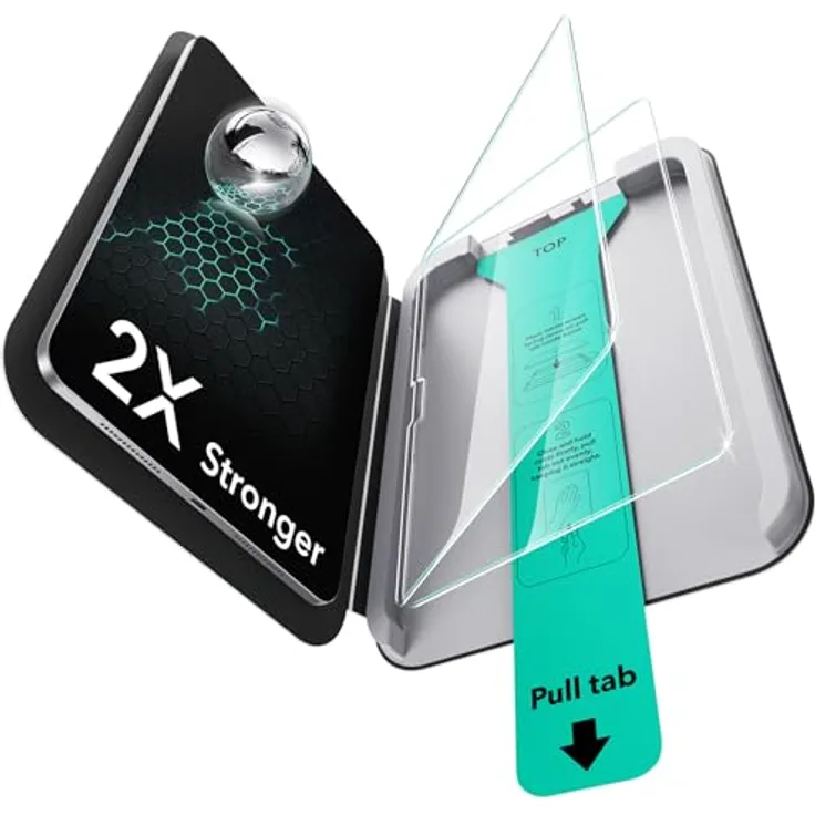 ESR 2 Stück Schutzfolie für iPad Pro 13 Zoll M5/M4 (2025/2024), 9H Härte, kratzfest, HD-Klarheit, blasenfrei, unterstützt Pencil (USB-C)/Pro