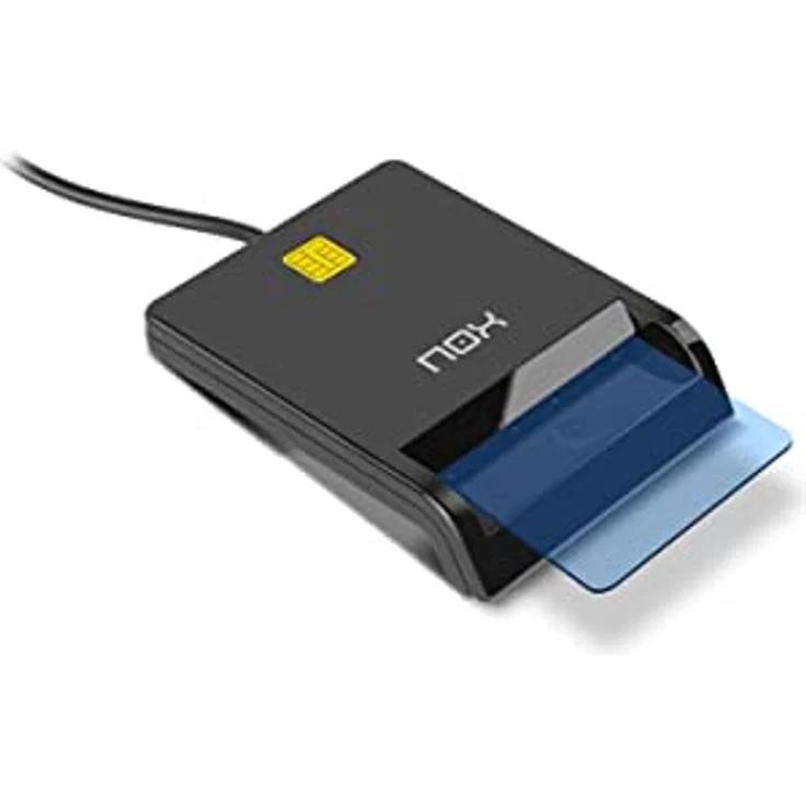 NOX Citizen Electronic Card Reader -NXLITECARDID- Kompatibel mit Cartão de Cidadão (Portugal) und DNI Electrónico (Spanien). USB 2.0 Anschluss, Abmessungen 65x85x18mm, Farbe Schwarz – Bild 2