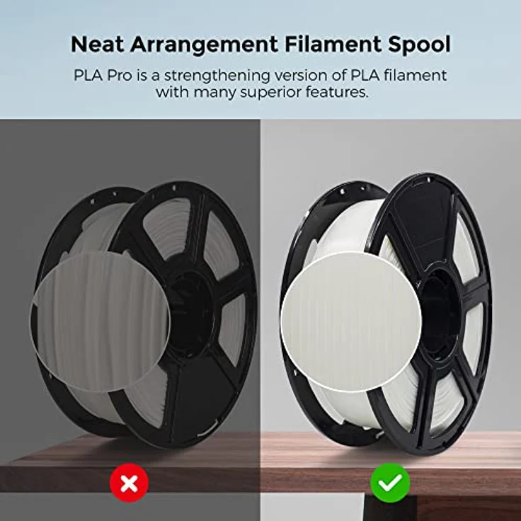 FLASHFORGE PLA PRO Filament 1,75 mm, 1 kg Spule, Maßgenauigkeit +/- 0,02 mm, zäh und knäuelfrei (Transparent) – Bild 4