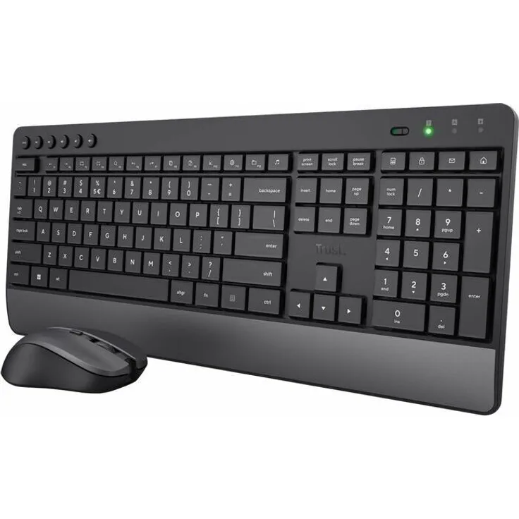 Trust Trezo Wireless Deskset Eco Friendly Uk (24533) QWERTY GB Schwarz Wireless Tastatur und Maus Set