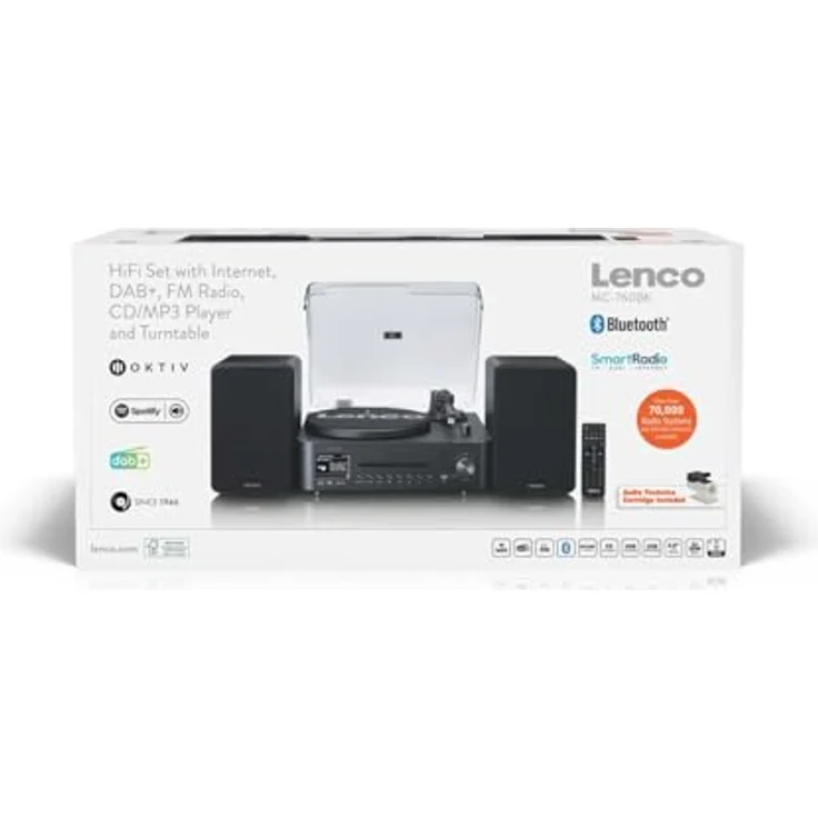 Lenco MC-760BK, HiFi-Stereoanlage mit DAB+, CD, MP3, Plattenspieler, Bluetooth 5.3, Schwarz – Bild 7