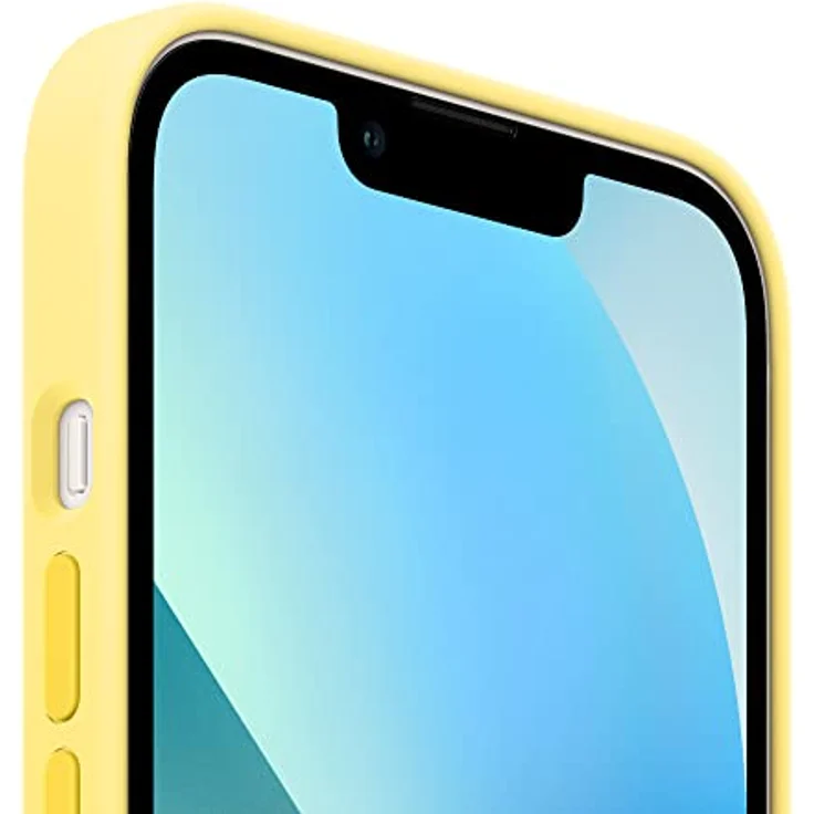 Apple MN623ZM/A Silikon Case mit MagSafe, geeignet für Apple iPhone 13, Zitronenschale – Bild 2