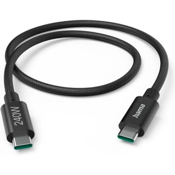 Hama USB C/USB C Ladekabel, 240W, Vollfeat., USB 3.2 Gen1, 5Gbit/s, 1,5m – Bild 1