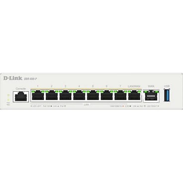 D-Link DBR-600-P Business PoE-Router, 2,5G Dual-WAN-VPN-Router mit 8× PoE+ Ports (123 W), Multi-WAN-Lastverteilung, Firewall-Sicherheit, AP-Management für kleine Büros & Cafés – Bild 5