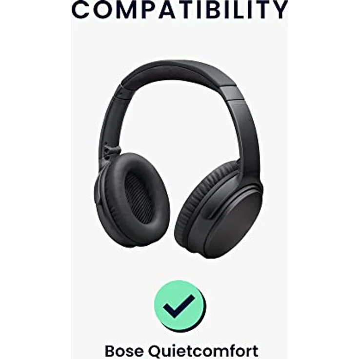 kwmobile Kopfhörer (2x Ohrpolster für Bose Quietcomfort - Kunstleder Ersatz Ohr Polster für Overear Headphones) – Bild 3