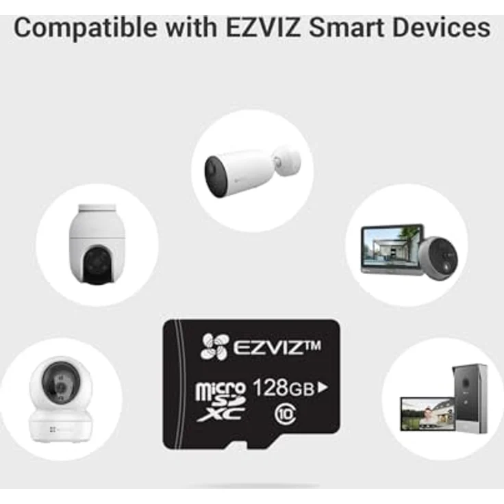 EZVIZ 128 GB Micro-SD-Karte, microSDHC, Lesegeschwindigkeit bis zu 90 MB/s, Klasse 10, U3, UHS-I, wasserdicht und stoßfest – Bild 2
