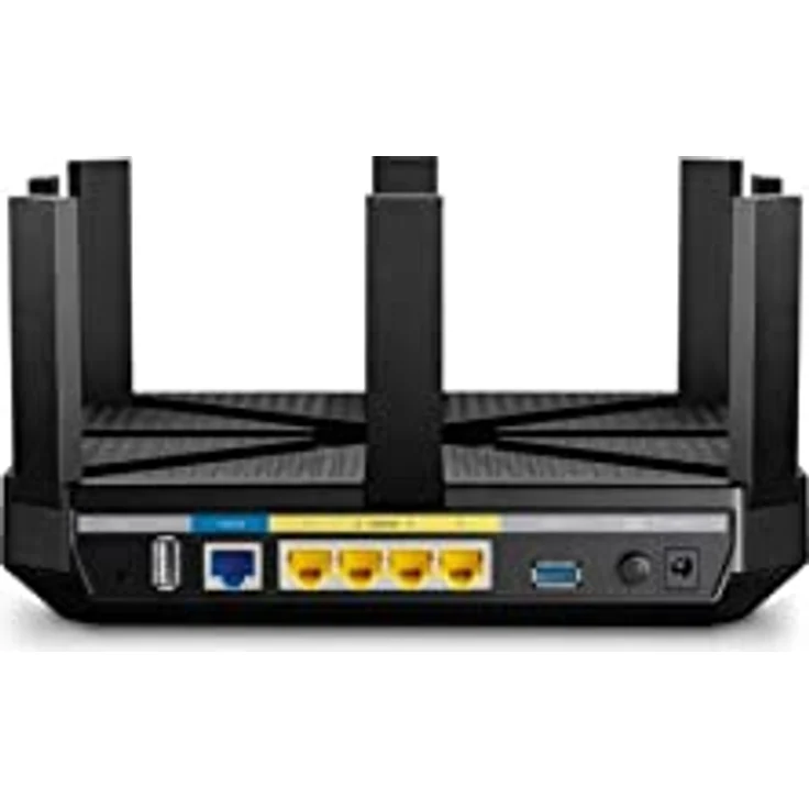 TP-Link Archer C5400 AC5400 Triband Gigabit WLAN Router (2x 2167Mbit-s (5GHz) + 1000Mbit-s (2,4GHz), 4 Gigabit LAN Ports, 1 USB 2.0, 1 USB 3.0, MU-MIMO, Print-Media-FTP-VPN Server, APP Steuerung) schwarz – Bild 4