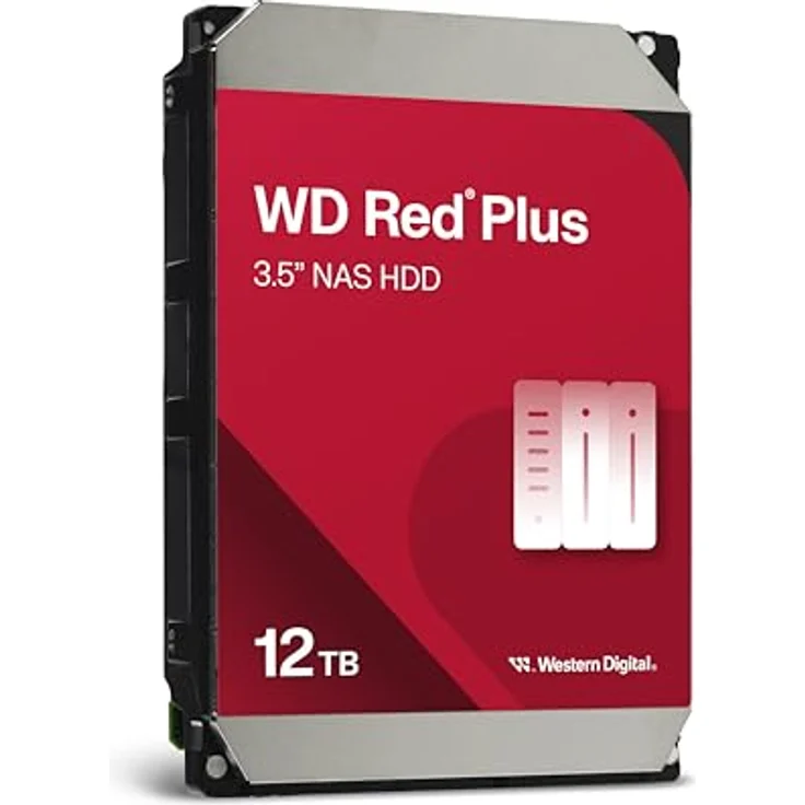Western Digital WD Red Plus 12TB NAS, 3,5" Interne Festplatte mit 7200 RPM, SATA 6Gb/s, CMR, 512MB Cache – Bild 3