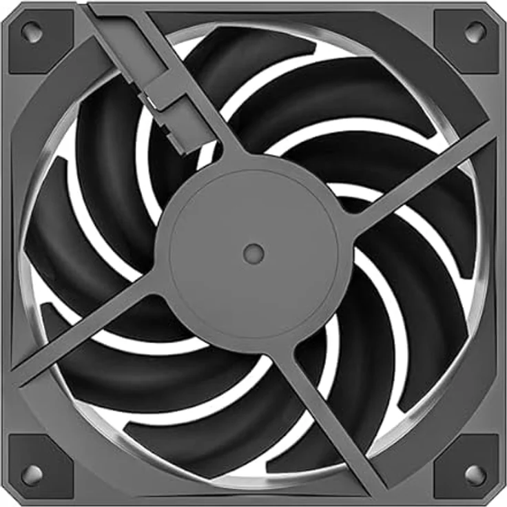 Montech Metall 120 PWM, leistungsstarker leiser Kühlventilator, 4-polig, silber – Bild 5