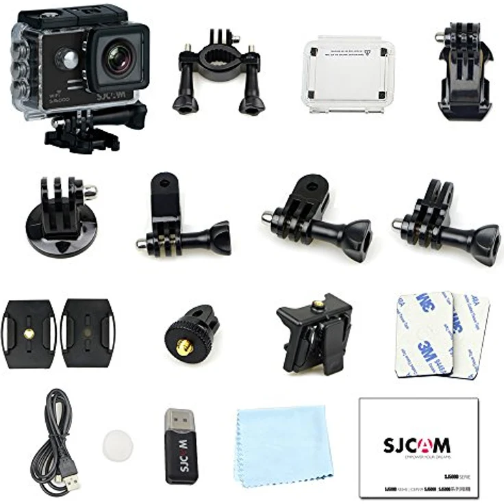 SJCAM SJ5000X-Elite Deutsche Version wasserdichte Sport Actionkamera (5,08 cm (2 Zoll), 4K-2K, WiFi, 30m, 14MP, Gyro Anti-Shake Stabilisierung, 16 Zubehörteile) blau – Bild 6