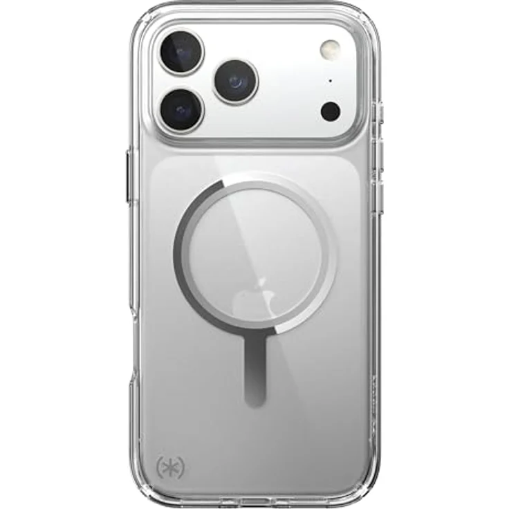 Speck Presidio Perfect Clear + MS für Apple iPhone 17 Pro Max, transparente Smartphone Hülle mit Microban, MagSafe-kompatibel, UV-Schutz, bis zu 4 m Fallhöhe – Bild 3