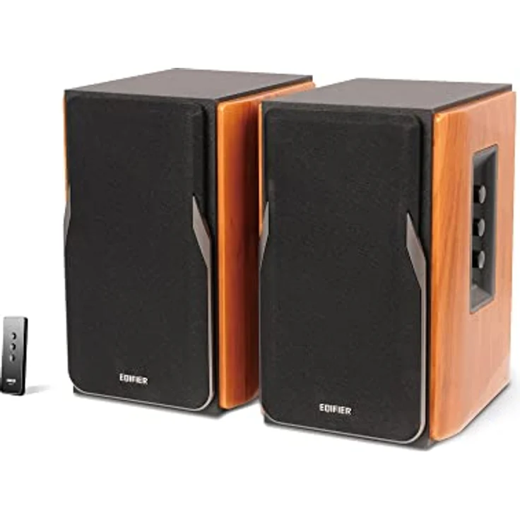 Edifier Studio R1380T 2.0 Regallautsprecher-System (42 Watt) im Echtholzgehäuse (MDF), Schwarz – Bild 1