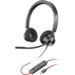 Poly Headset Blackwire C3320-M Stereo USB-C/A Teams, Flexibles Design, Hochwertige Materialien, Langlebig