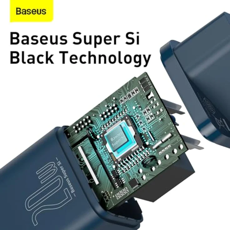 Baseus Super Si Quick Charger 1C 20W mit USB-C Kabel für Lightning 1m (blau) - Schnellladegerät mit 20W Power Delivery – Bild 7