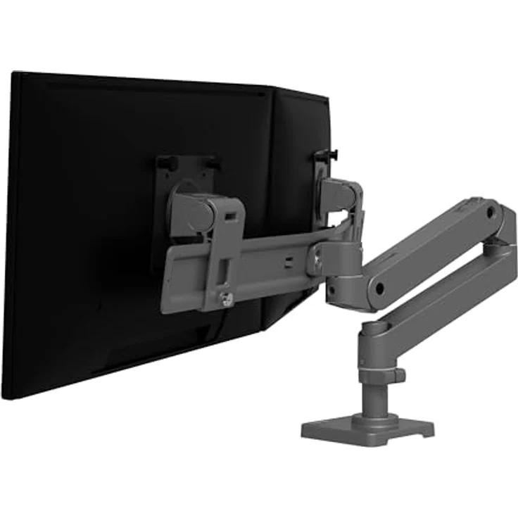 Ergotron LX Pro Dual Arm Tischmonitor Halterung, ergonomisch, für 27 Zoll Monitore, dunkelgrau – Bild 1