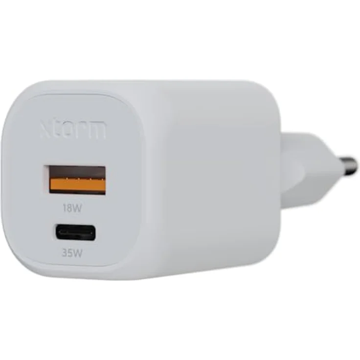 Xtorm 35W GaN2 Ultra Ladegerät, GaN-Technologie, USB-C und USB-A, Power Delivery, GRS recyceltes Plastik - Weiß – Bild 4