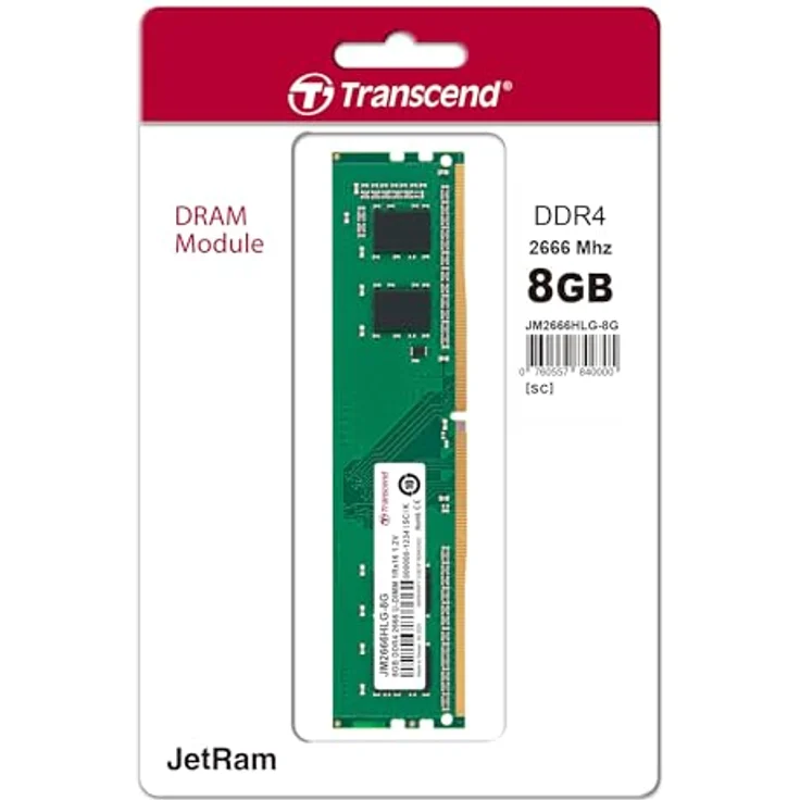 Transcend JM2666HLB-8G Arbeitsspeicher 8 GB DDR4 2666 MHz Arbeitsspeicher Modul (8 GB, DDR4, 2666 MHz) - Preisvergleich – Bild 2