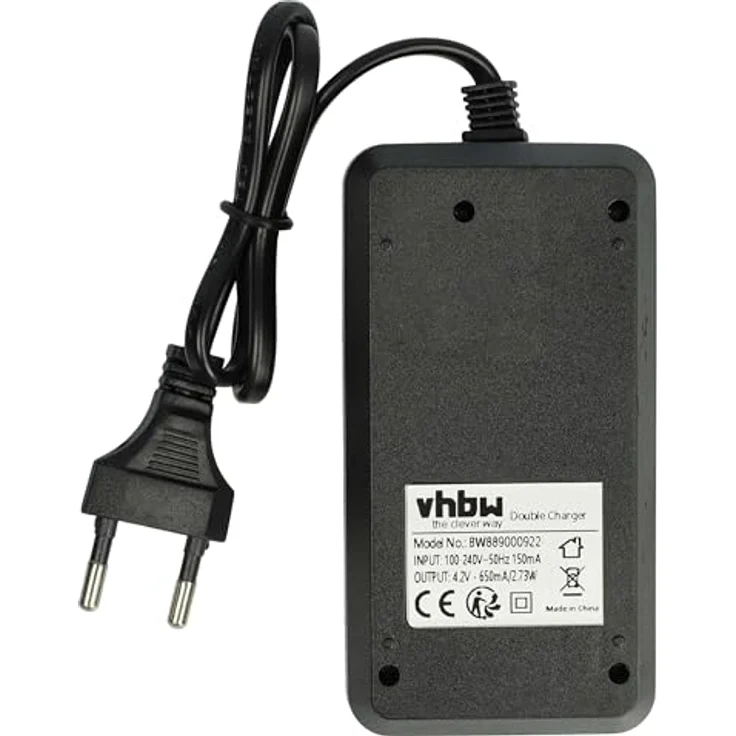 vhbw 2-Fach Akku-Ladegerät für Cytac Li-Ion-Akkuzellen, Schnellladegerät mit LED-Ladeanzeige und Überhitzungs- sowie Überladungsschutz – Bild 2