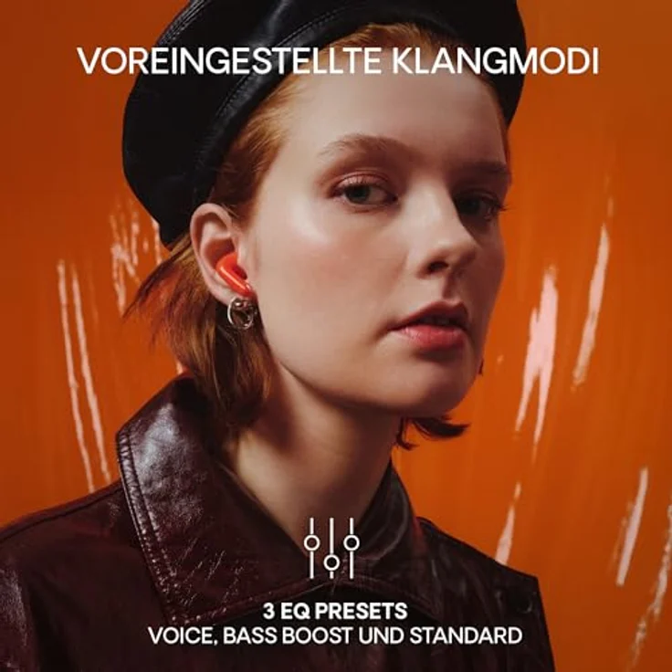 Urbanista Palermo, True Wireless Stereo Kopfhörer mit aktiver Geräuschunterdrückung, spritzwassergeschützt, Bluetooth, orange – Bild 5