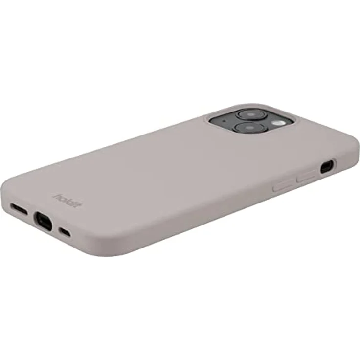 Holdit Silikonhülle iPhone 14/13-0,8mm Ultra dünn Handyhülle Silikon - Trendy Slim Silicone case mit Voller Schutz (erhöhte Kante für Kameraschutz) - Taupe – Bild 3