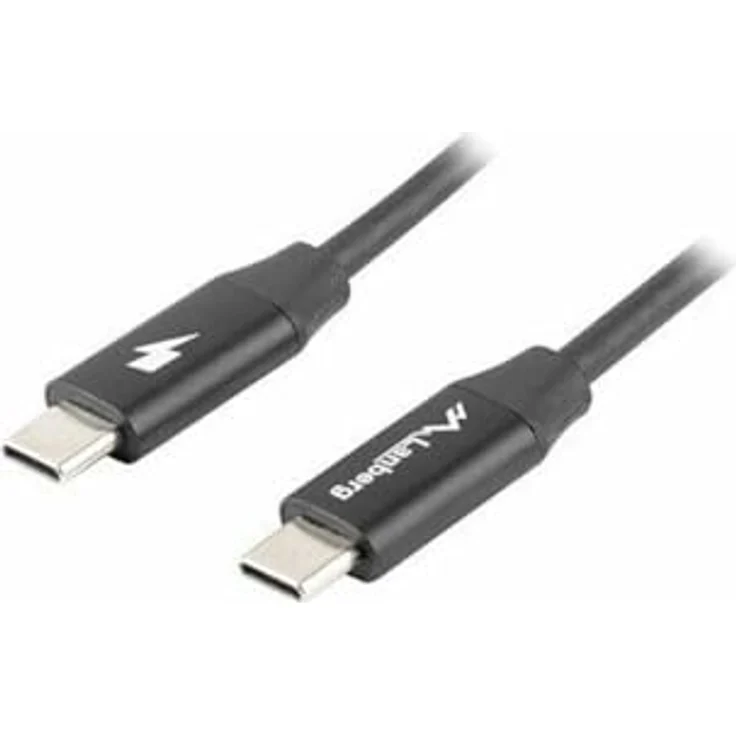 Lanberg USB C Männlich/Männlich Kabel 0,5 m, USB 2.0, Schnellladung bis 60W, Schwarz – Bild 2